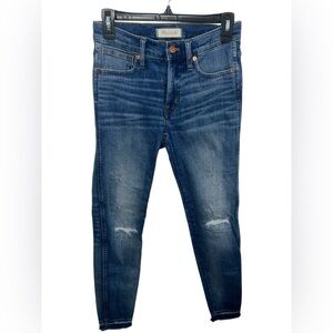Madewell 9" High Rise Skinny Women's 25 Medium Wash Blue Stretch Denim Jeans